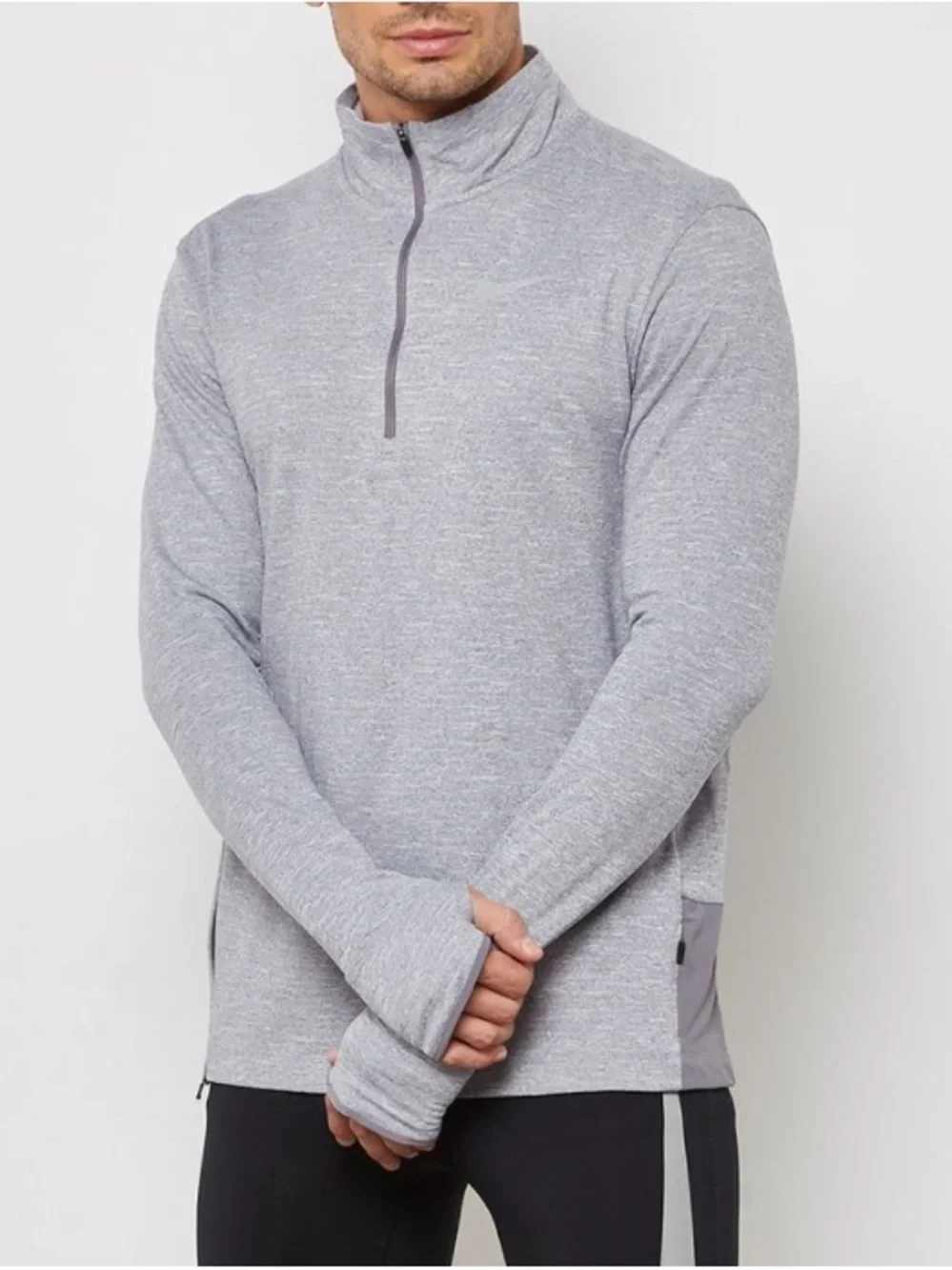 Nike Running Men's Light Gray Therma Sphere Element 1/2 Zip Top (M)